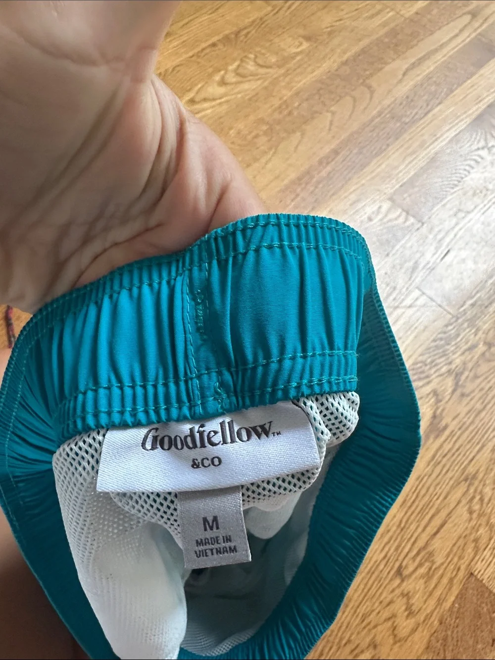 Goodfellow & Co Teal Men's Swim Trunks with Contrast Drawstring